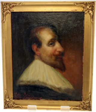 ​antique Swedish Oil Painting In The Style Of Rembrandt - Framed - Post World
