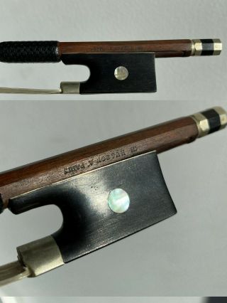 Old French Violin Bow Stamped  Ch.  Husson à Paris  -