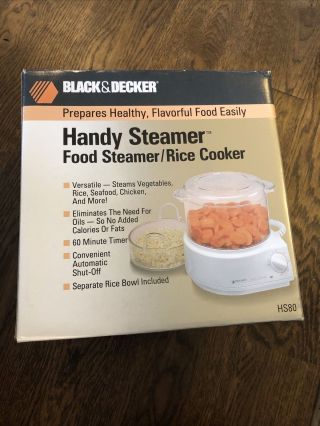 Black & Decker Handy Steamer Hs80 Food Steamer Rice Cooker Vintage
