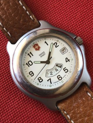 Swiss Army Officer’s 1884 Dual Time Watch,  Unique And Rare,  Men’s,  Runs Perfect