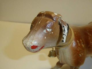 Antique Schoenhut Brown Cow Painted Eyes Carved Wooden Humpty Dumpty Circus