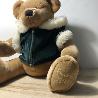2001 Harrods Christmas Vintage Teddy Bear 30cm Foot Dated Collectable 2