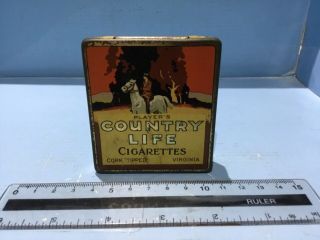 Vintage Tobacco Tin Australian Players Country Life Cigarettes