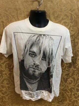 Vintage 1994 Nirvana T - Shirt Kurt Cobain Adult L Giant The End Of Music