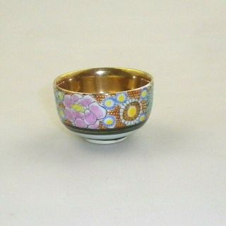 Vintage Japanese Satsuma Miniature Hand Painted Mille Fleur Bowl