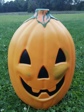 Vintage Halloween 20 " Pumpkin Jack - O - Lantern Lighted Blow Mold Large 1734