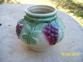 Vintage Diana Australia Grape Pattern Vase