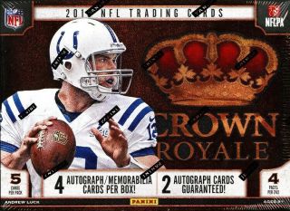 2013 Panini Crown Royale Football Hobby Box Blowout Cards