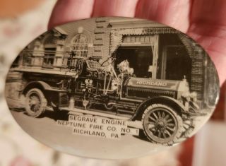 Vintage Segrave Engine Neptune Co Richland,  Pa Pocket Advertising Mirror