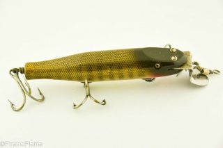 Vintage Creek Chub Striper Pikie Minnow Antique Fishing Lure Pike Scale Rs6