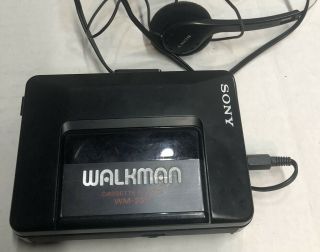 Vintage Sony Walkman Cassette Player Wm - 2011 Not Parts Repair Headphones
