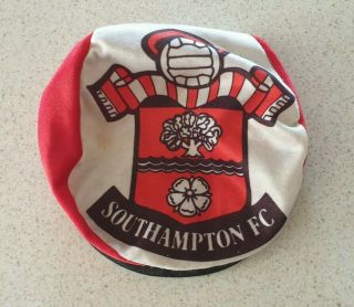 Vintage Retro Southampton Football Club Flat Cap Hat Early 1980 