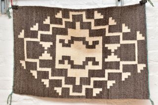 Vintage Native American Textile Weaving Navajo Indian Rug 32 " X 21 " Antique