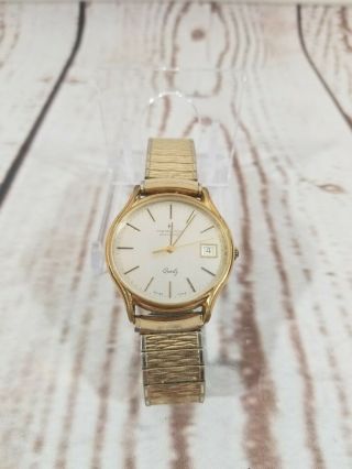 Vintage Hamilton Quartz 9058 Mens Wrist Watch W/date