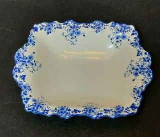 Vintage Royal Albert Bone China - England Dainty Blue Square Dish Tab Handles