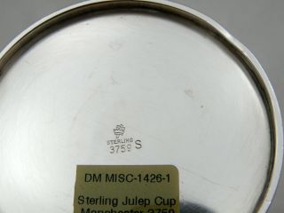 NR - Vintage Manchester Solid Sterling Silver Derby Julep Cup - Monogrammed 