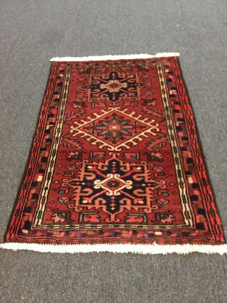 On Vintage Hand Knotted Tribal Area Rug Carpet 2’x3’ 1130