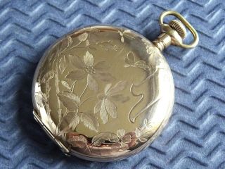 Beautifully Engraved Gents Rolled Gold Full Hunter Pocket Watch.  C1920 Antique.