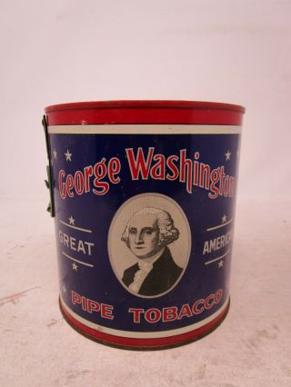 Vintage George Washington Great American Pipe Tobacco Advertising Tin (empty)