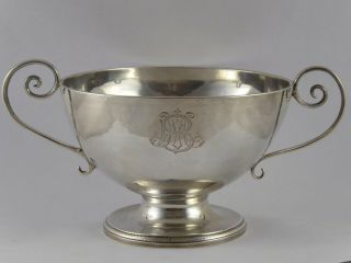 Fine Antique Late 18th Century French Solid Silver Twin Handled Bowl 219 G