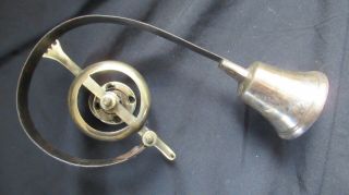 Antique Servants / Butler / Maids Mechanical Brass Door Bell Diameter - 3