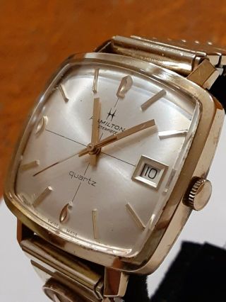 Vintage Swiss Hamilton Masterpiece Quartz Watch 10k Goldfilled