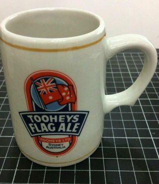 Vintage 1984 Franklin Porcelain Great Australian Tooheys Flag Ale Beer Mug