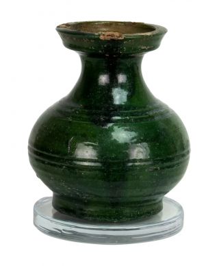 Chinese Han Dynasty Green Glazed Hu Vase