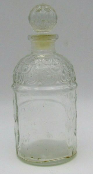Vintage Empty Guerlain Perfume Fragrance Bottle Made In France 5 " Tall