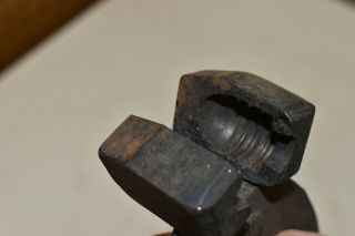 L477 - Antique Civil War Era Large Caliber Bullet Mold Hand Forged Tool 2