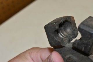 L477 - Antique Civil War Era Large Caliber Bullet Mold Hand Forged Tool 3