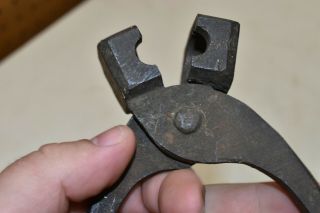 L477 - Antique Civil War Era Large Caliber Bullet Mold Hand Forged Tool 4