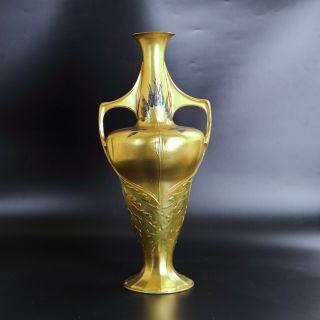 Orivit Art Nouveau Jugendstil Gilded Pewter Vase Wmf Interest Circa 1900