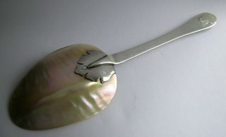 A Rare William Iii Silver And Mother Of Pearl Spoon,  C.  1700