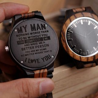 Personalized Wooden Watch For Man - Wedding Gift - Gift For Son - Gift For Husbandcg28
