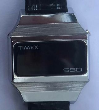 Ultra Rare Vintage Led Red Face Timex Early 1970s F Cell Ssq Minty