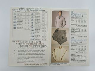 Patons Book 781 Ribs and Cables For Men Jumpers Sweater Vintage Knit Patterns 3