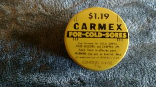 Vintage Empty Carmex Lip Balm Metal Lid 3