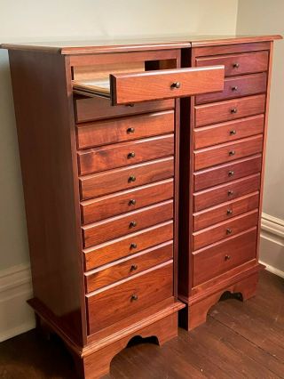 Sheet Music Storage Cabinet,  10 drawers,  medium - tone wood (buy one to six units) 2