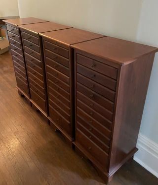 Sheet Music Storage Cabinet,  10 drawers,  medium - tone wood (buy one to six units) 3