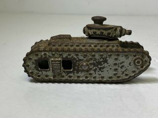 Vintage A.  C.  Williams Cast Iron Toy Tank Military Vehicle