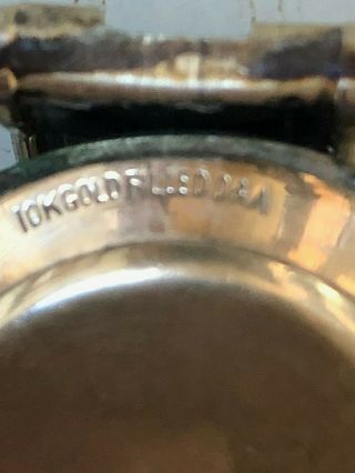 VINTAGE Jaeger LeCoultre Men ' s watch with JL Logo on Stem 10K gold filled D&A 3