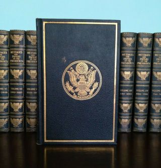 Antique Messages And Papers Of The Presidents 1897 Full 20 Volume Gilded Set
