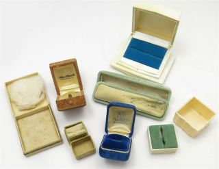 Vintage/Antique (8) Jewelry Presentation Boxes Celluloid,  Tiffany & Co,  Velvet, 2