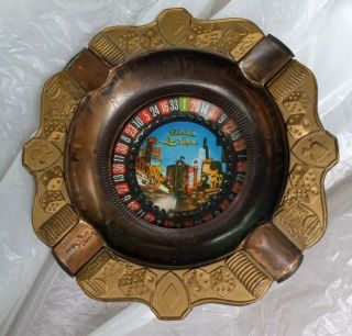 Vintage Las Vegas Casino Roulette Wheel Ashtray Japan 2