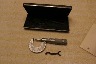 Vintage Brown & Sharpe (0 - 1”) Micrometer, .  0001” With Carbide Tips -