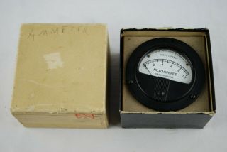Vintage Simpson Electric Meter Gauge 0 - 1.  0 Milliamperes Dc Model 26 Steampunk