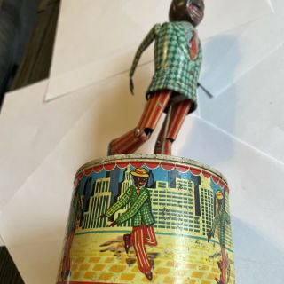 Rare Vintage African American Black Ethnic Dancer Battery Opp Tin Toy Japan 2