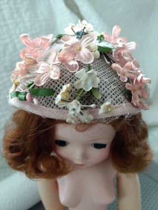 Madame Alexander Cissy Doll Pink " Black Widow " Hat 1955