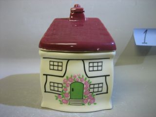 Vintage England Lidded Sugar Bowl / Tea Jar